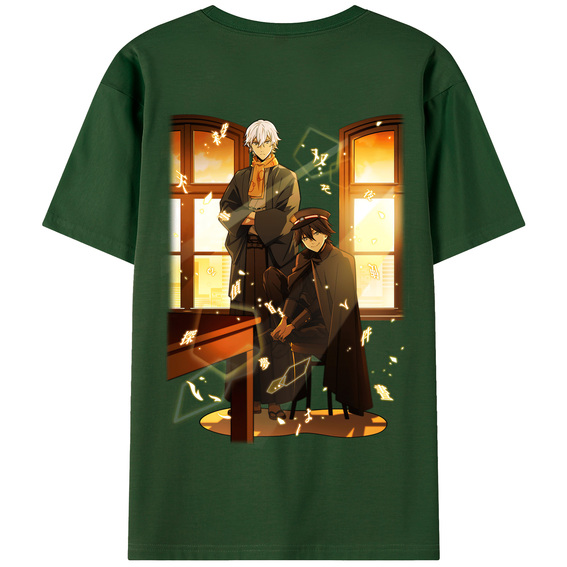 （画像用） 文豪ストレイドッグス Bungo Stray Dogs 綿100％半袖Tシャツ（背面プリント）
